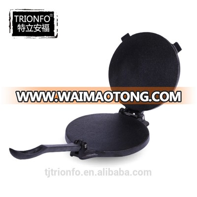 TRIONFO long handle pre-seasoned cast iron tortilla press wholesale